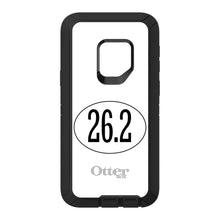 DistinctInk™ OtterBox Defender Series Case for Apple iPhone / Samsung Galaxy / Google Pixel - White 26.2 Oval Marathon Run