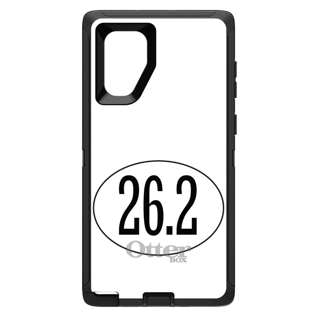 White 26.2 Oval Marathon Run OtterBox Defender Case for iPhone & Galaxy, view 15