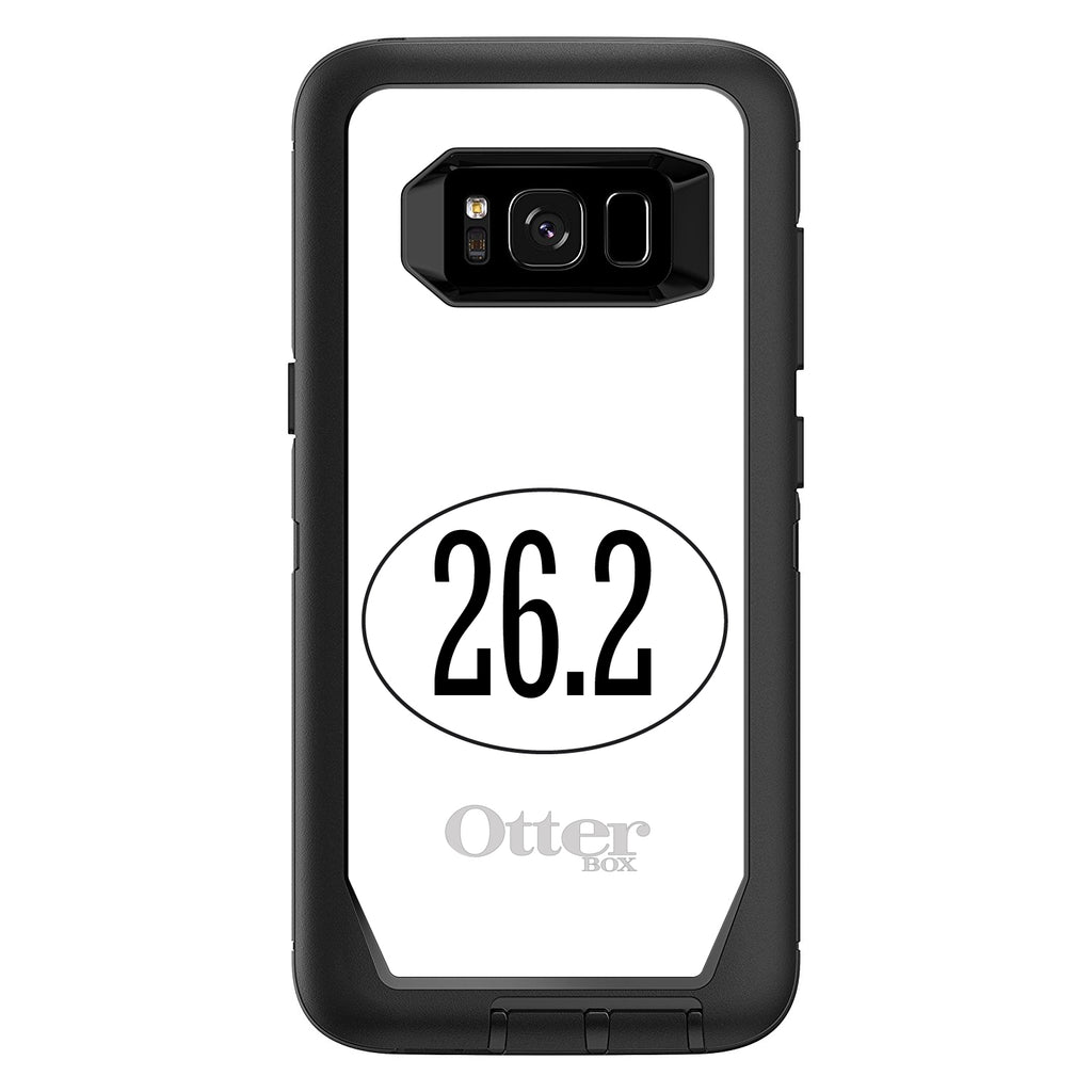 White 26.2 Oval Marathon Run OtterBox Defender Case for iPhone & Galaxy, view 12