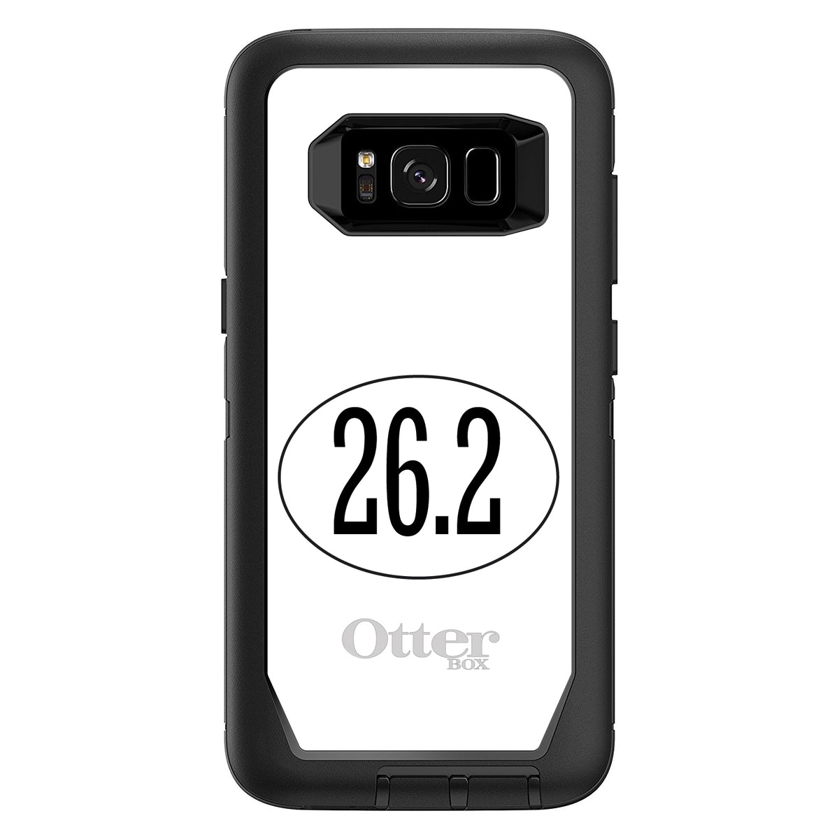 White 26.2 Oval Marathon Run OtterBox Defender Case for iPhone & Galaxy, view 12