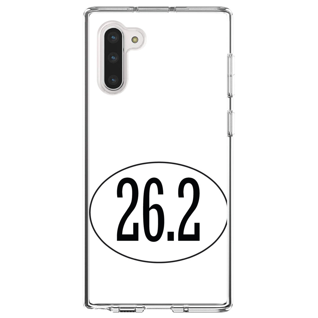 White 26.2 Oval Marathon Run Clear Shockproof iPhone Case, view 9