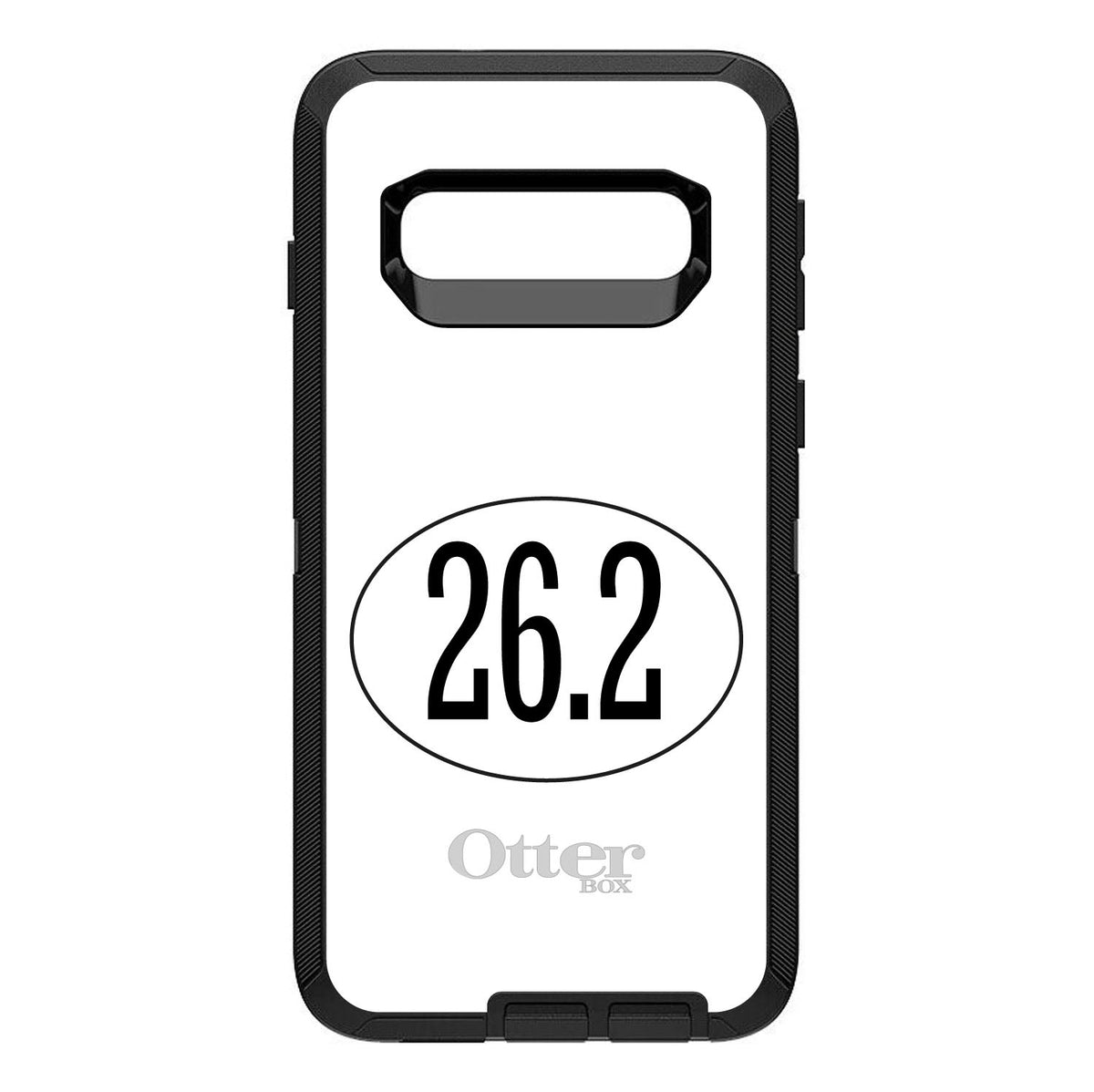 White 26.2 Oval Marathon Run OtterBox Defender Case for iPhone & Galaxy, view 9