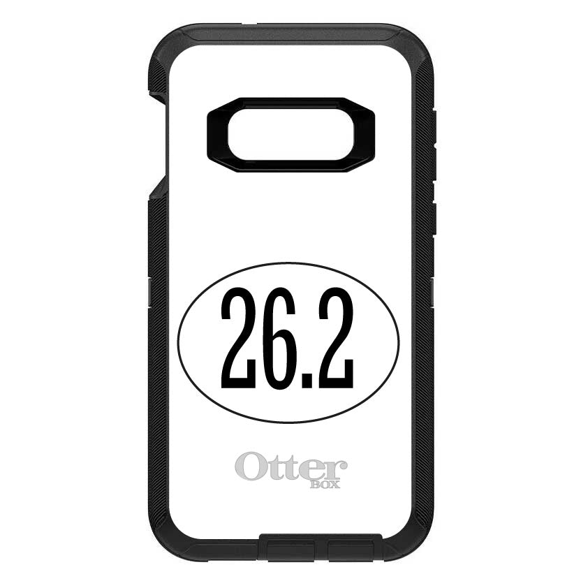 White 26.2 Oval Marathon Run OtterBox Defender Case for iPhone & Galaxy, view 10