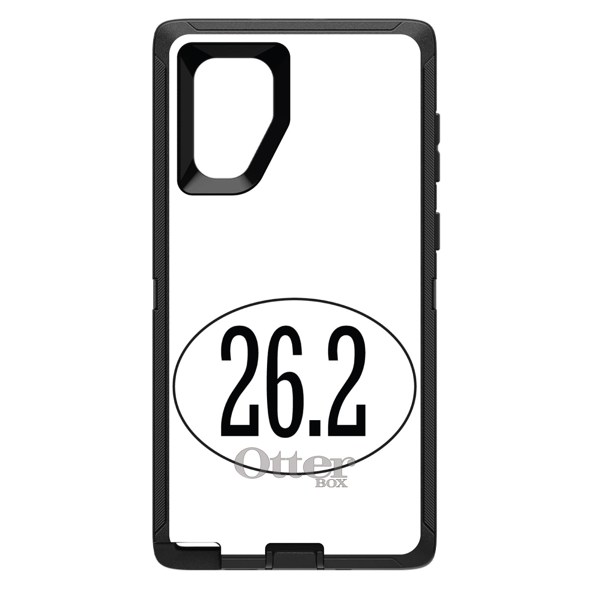 White 26.2 Oval Marathon Run OtterBox Defender Case for iPhone & Galaxy, view 14
