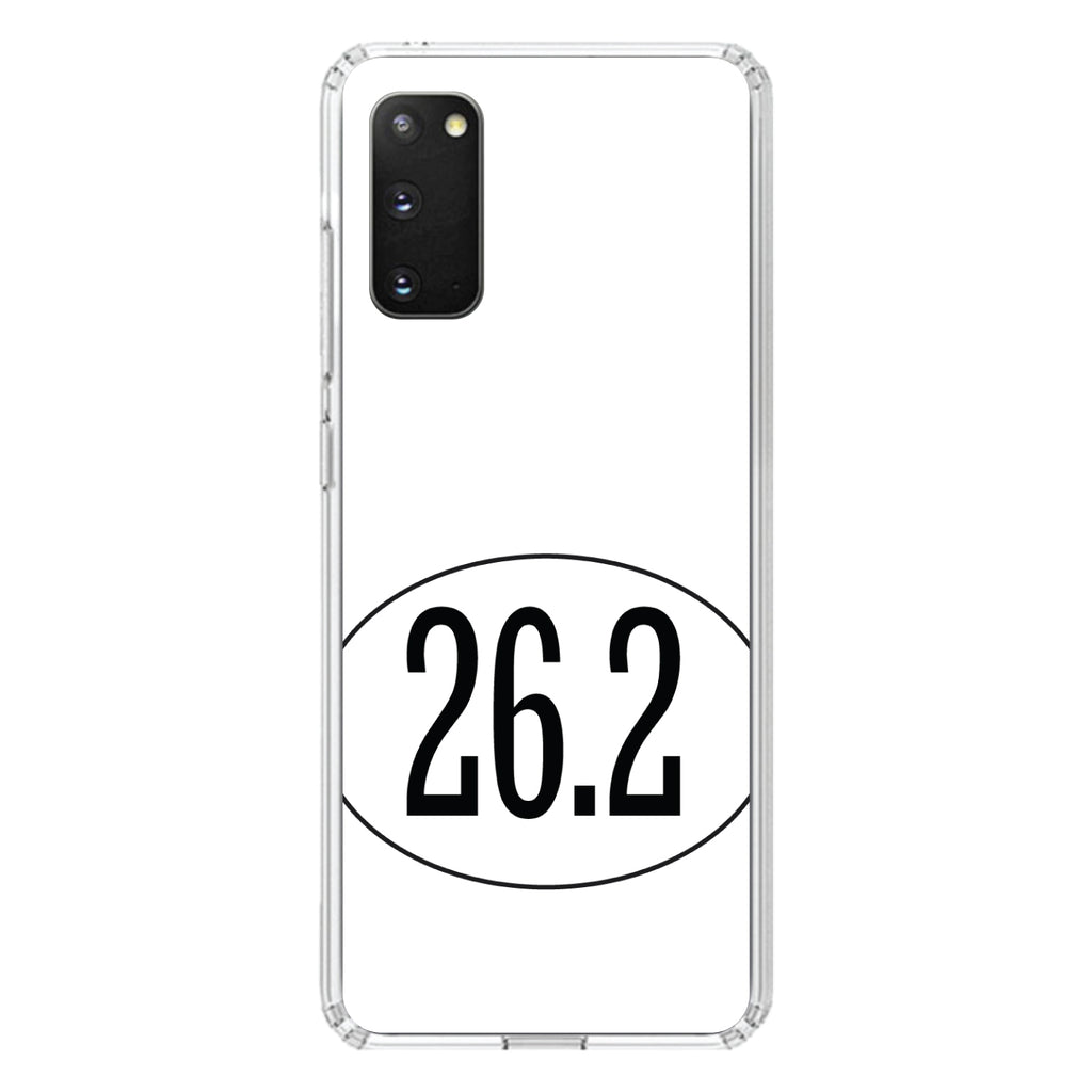 White 26.2 Oval Marathon Run Clear Shockproof iPhone Case, view 14