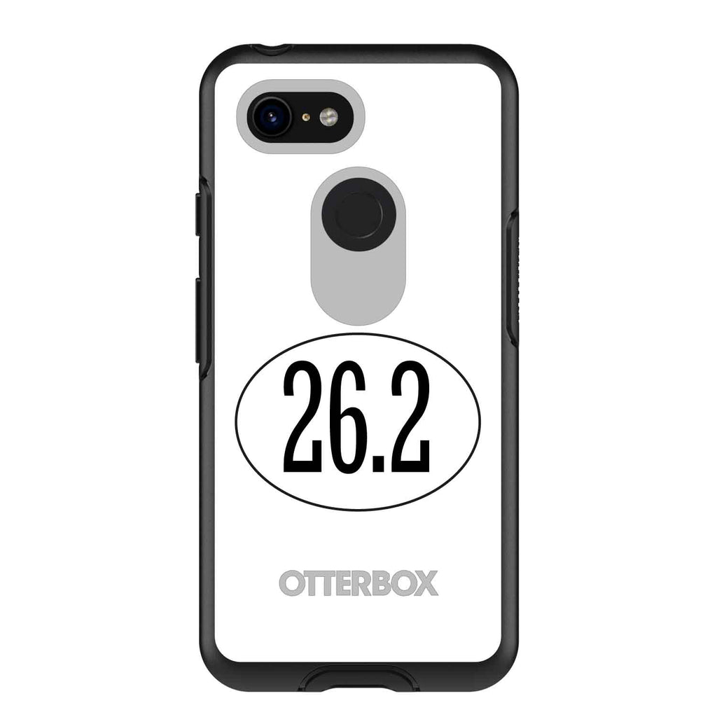 White 26.2 Oval Marathon Run OtterBox Symmetry Case for iPhone & Galaxy, view 15