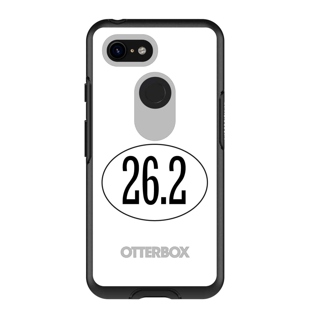 White 26.2 Oval Marathon Run OtterBox Symmetry Case for iPhone & Galaxy, view 15