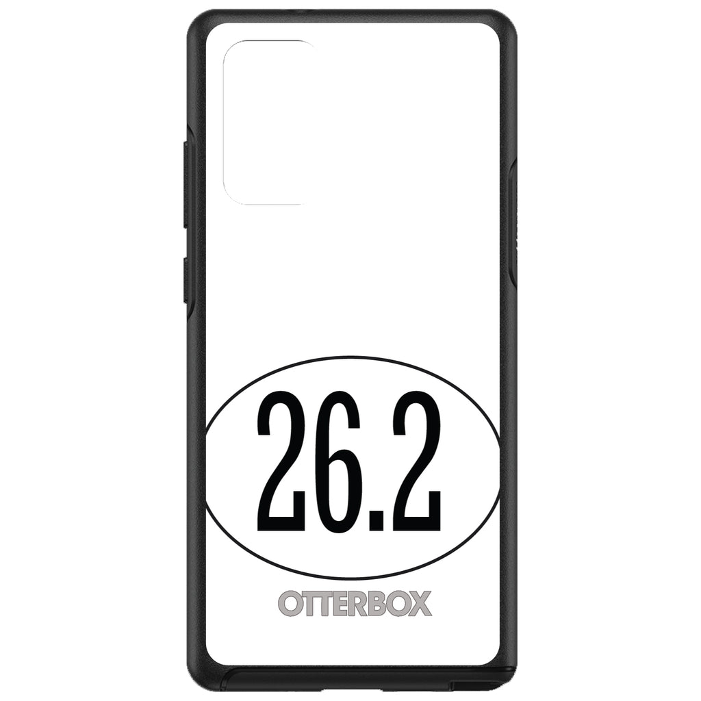 White 26.2 Oval Marathon Run OtterBox Symmetry Case for iPhone & Galaxy, view 10