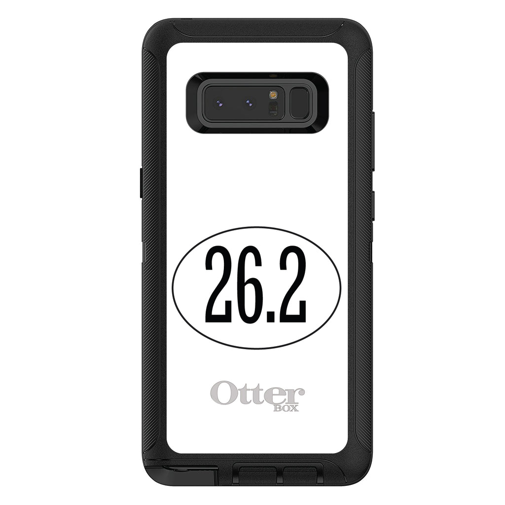 White 26.2 Oval Marathon Run OtterBox Defender Case for iPhone & Galaxy, view 17