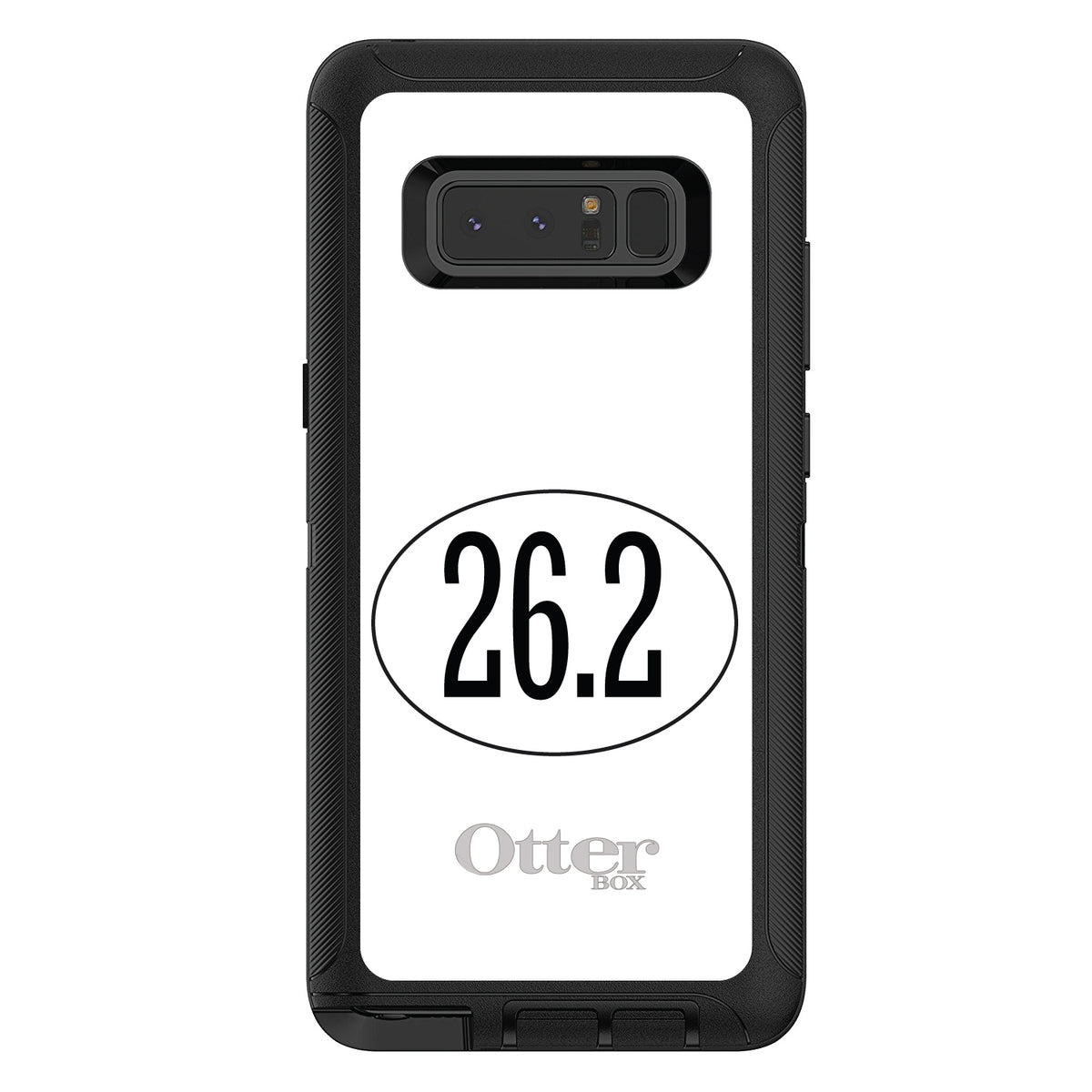White 26.2 Oval Marathon Run OtterBox Defender Case for iPhone & Galaxy, view 17