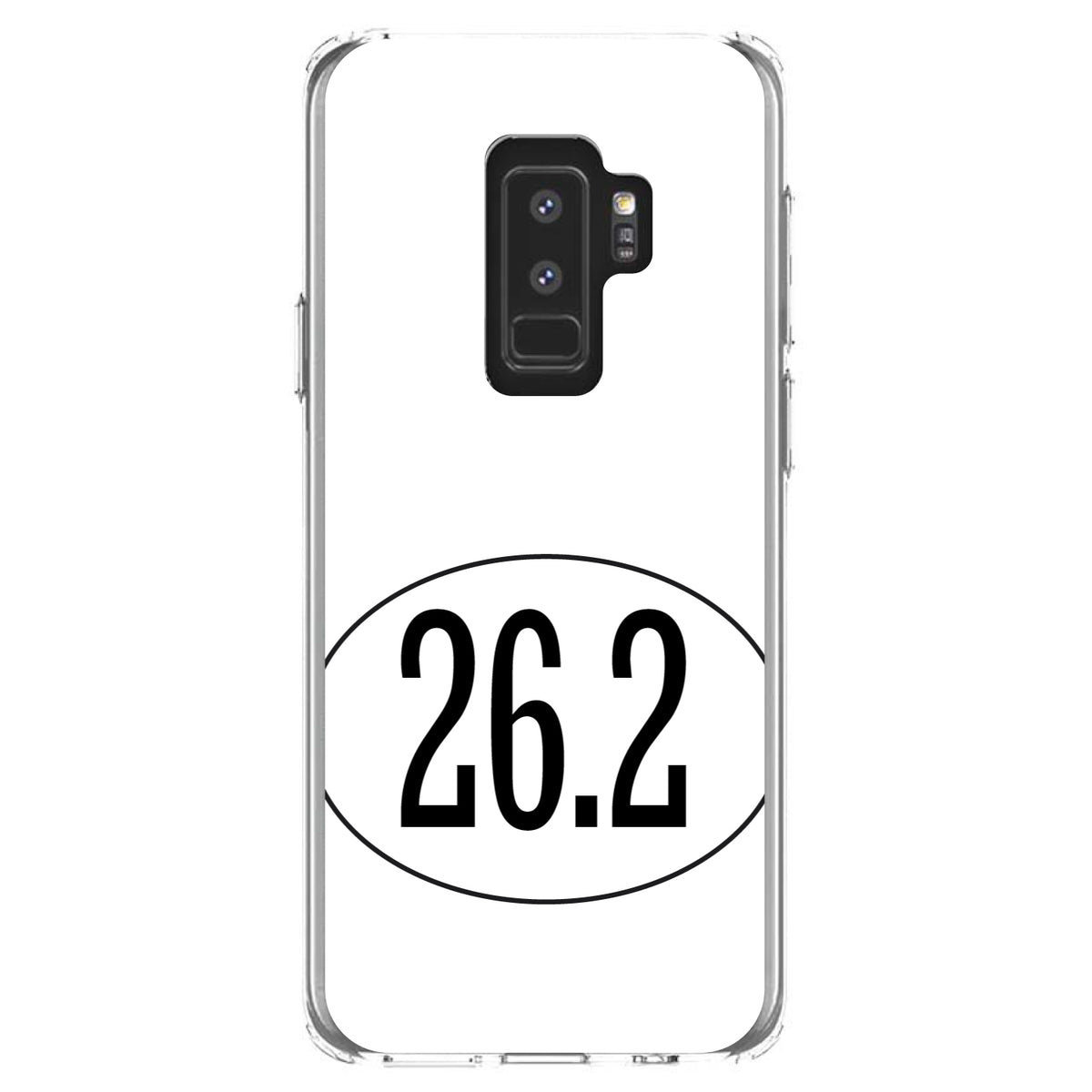 White 26.2 Oval Marathon Run Clear Shockproof iPhone Case, view 20