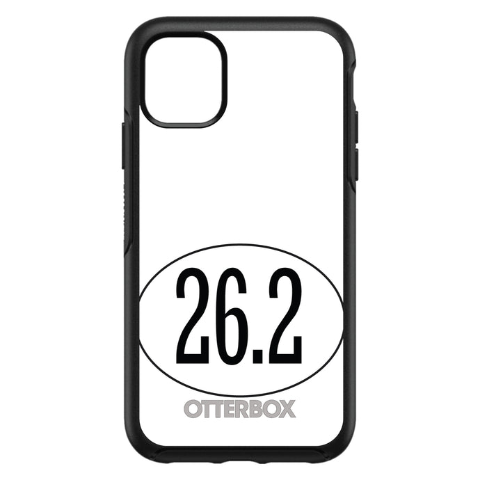 DistinctInk™ OtterBox Symmetry Series Case for Apple iPhone / Samsung Galaxy / Google Pixel - White 26.2 Oval Marathon Run