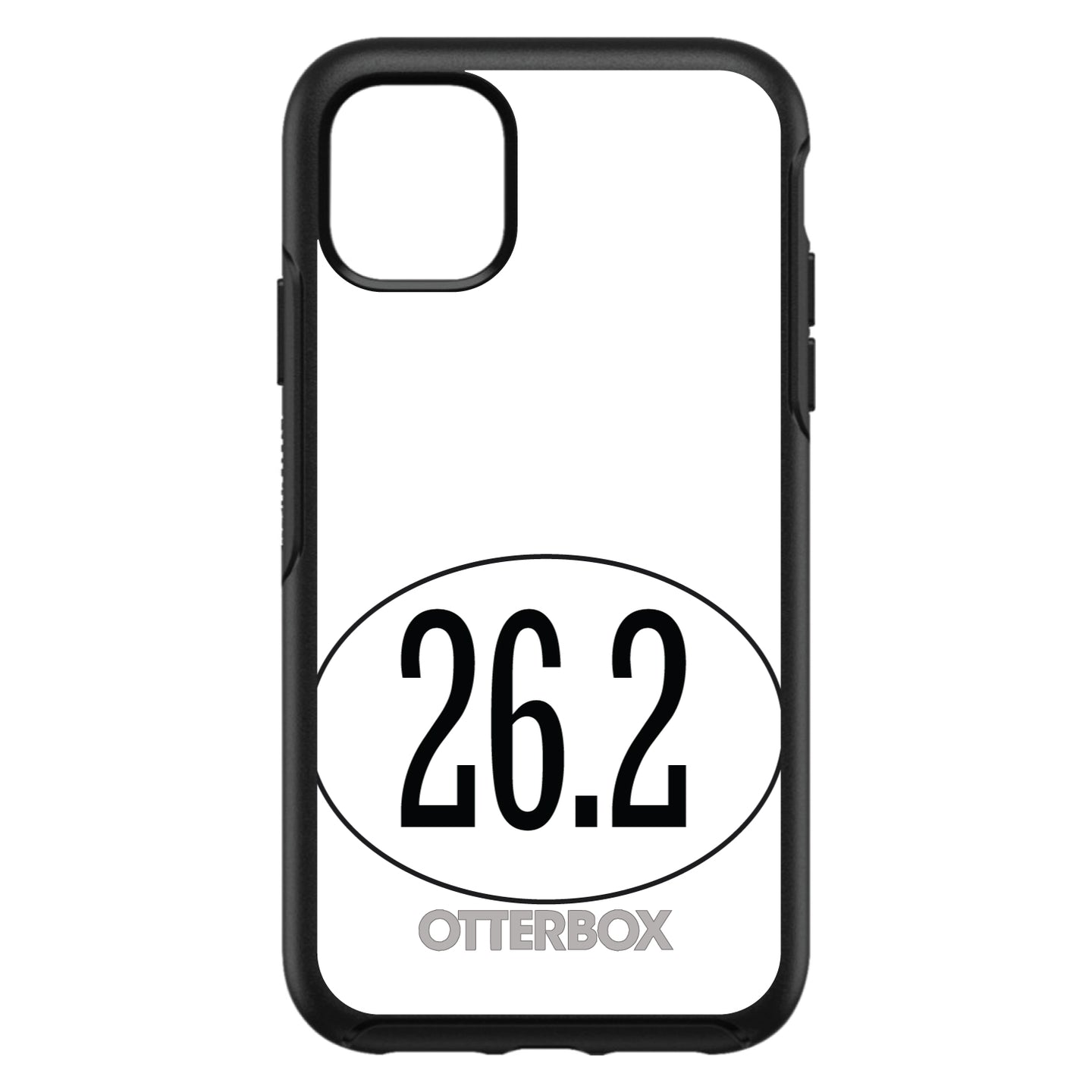 DistinctInk™ OtterBox Symmetry Series Case for Apple iPhone / Samsung Galaxy / Google Pixel - White 26.2 Oval Marathon Run