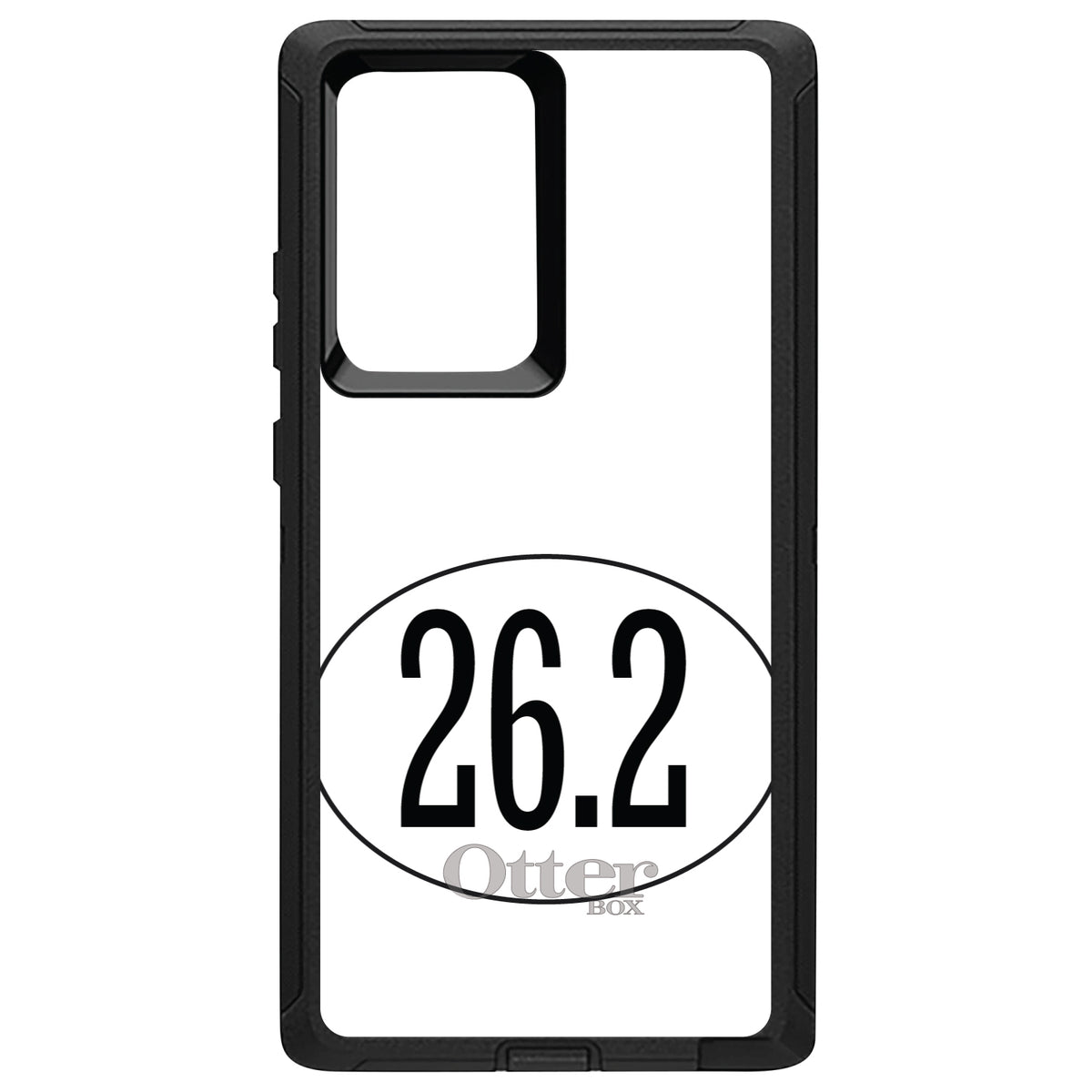 White 26.2 Oval Marathon Run OtterBox Defender Case for iPhone & Galaxy, view 13