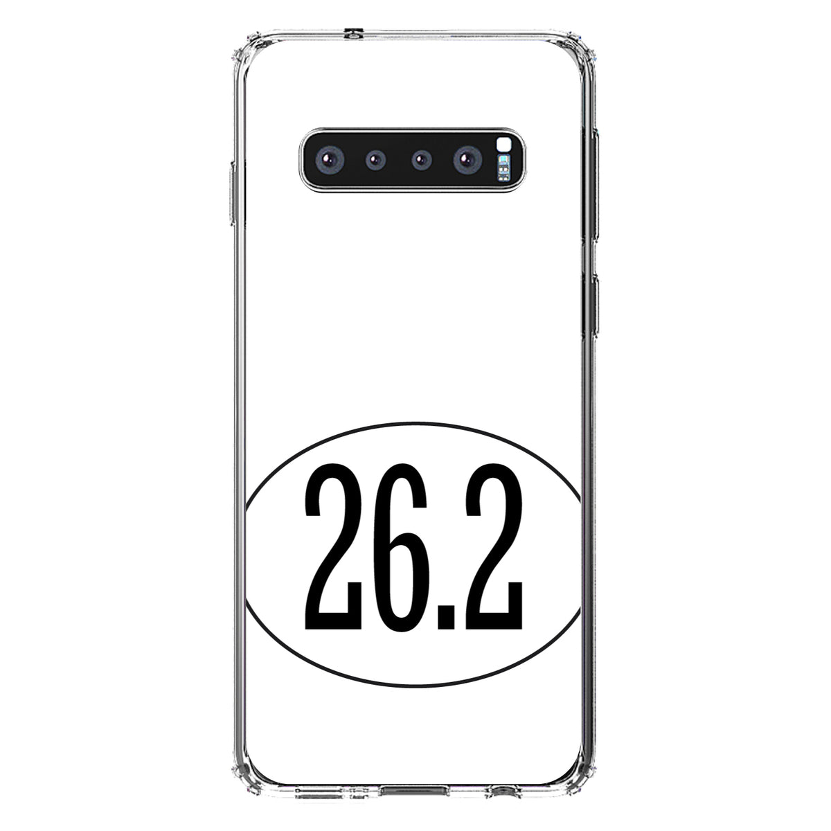 White 26.2 Oval Marathon Run Clear Shockproof iPhone Case, view 17