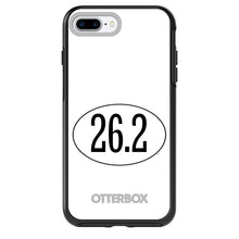 DistinctInk™ OtterBox Symmetry Series Case for Apple iPhone / Samsung Galaxy / Google Pixel - White 26.2 Oval Marathon Run