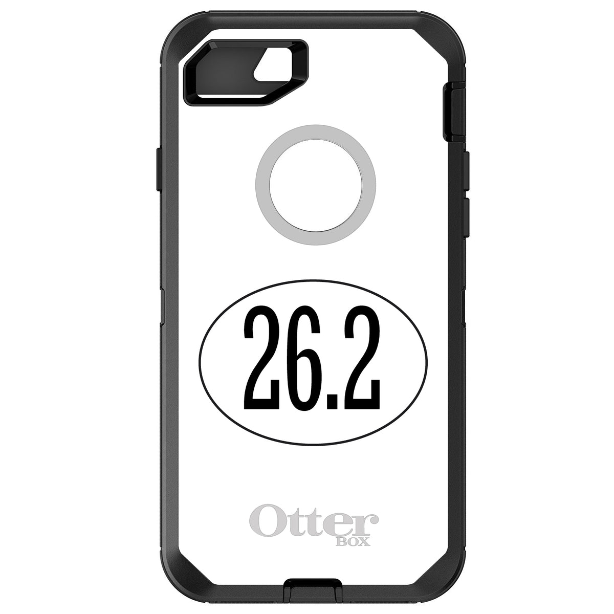White 26.2 Oval Marathon Run OtterBox Defender Case for iPhone & Galaxy