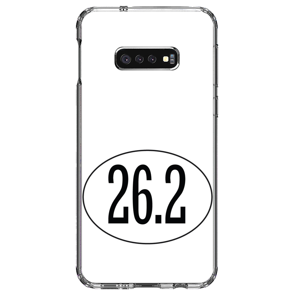 White 26.2 Oval Marathon Run Clear Shockproof iPhone Case, view 18