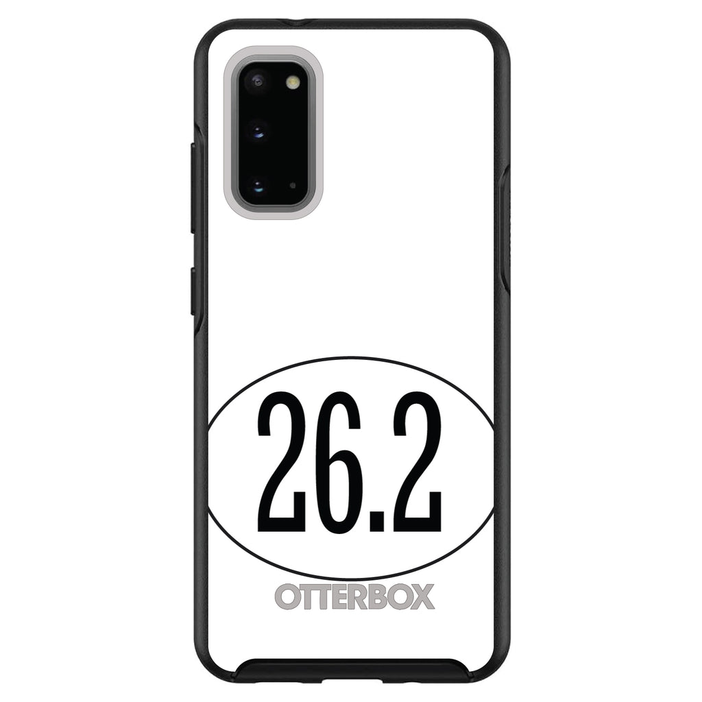White 26.2 Oval Marathon Run OtterBox Symmetry Case for iPhone & Galaxy, view 5