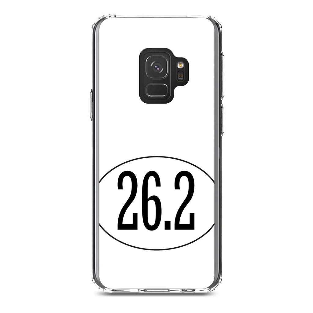 White 26.2 Oval Marathon Run Clear Shockproof iPhone Case, view 19