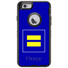 DistinctInk™ OtterBox Defender Series Case for Apple iPhone / Samsung Galaxy / Google Pixel - Blue Yellow Equality Symbol