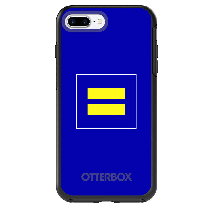 DistinctInk™ OtterBox Symmetry Series Case for Apple iPhone / Samsung Galaxy / Google Pixel - Blue Yellow Equality Symbol