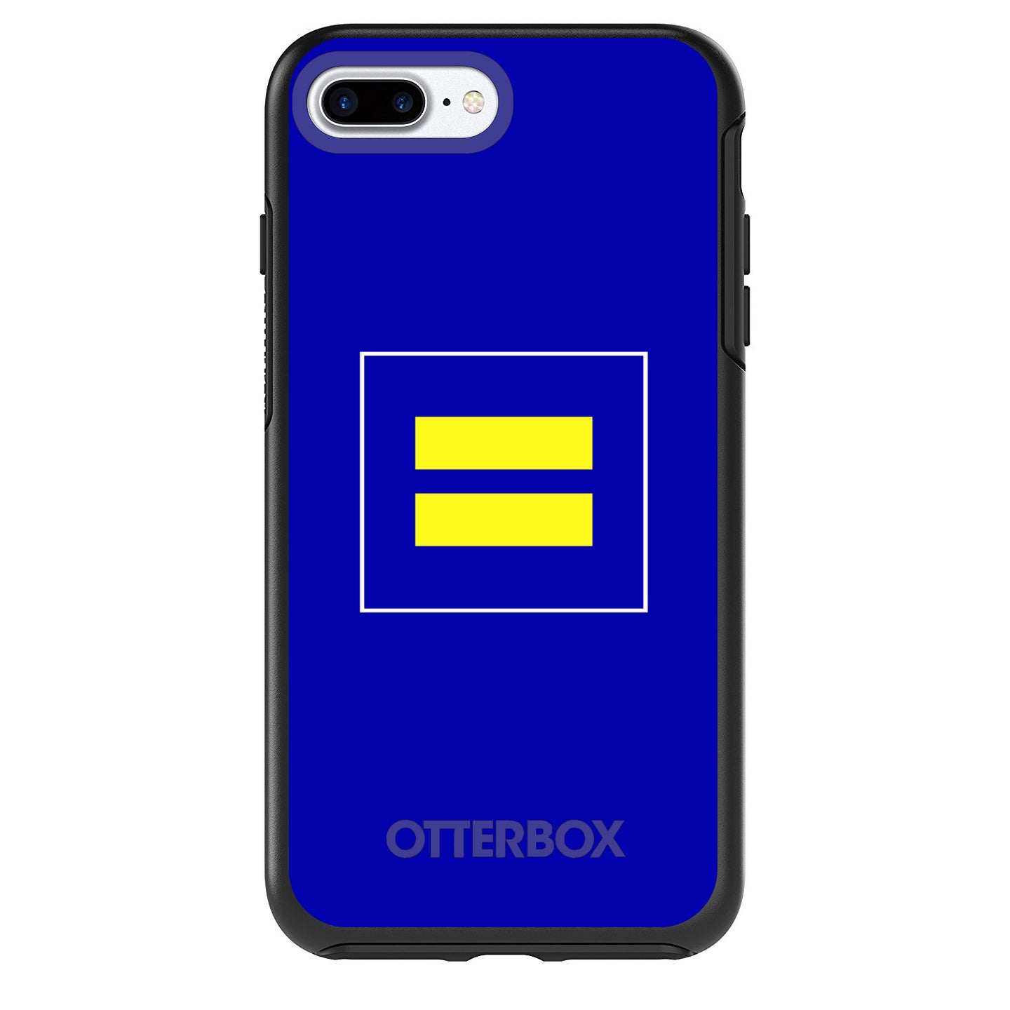 DistinctInk™ OtterBox Symmetry Series Case for Apple iPhone / Samsung Galaxy / Google Pixel - Blue Yellow Equality Symbol
