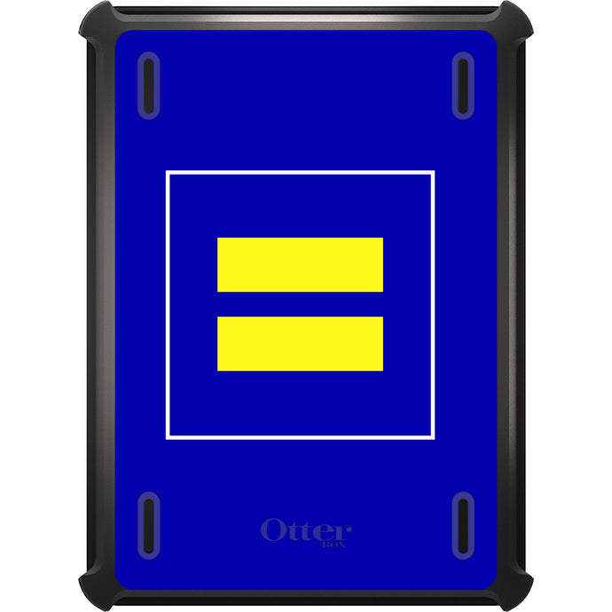 DistinctInk™ OtterBox Defender Series Case for Apple iPad / iPad Pro / iPad Air / iPad Mini - Blue Yellow Equality Symbol