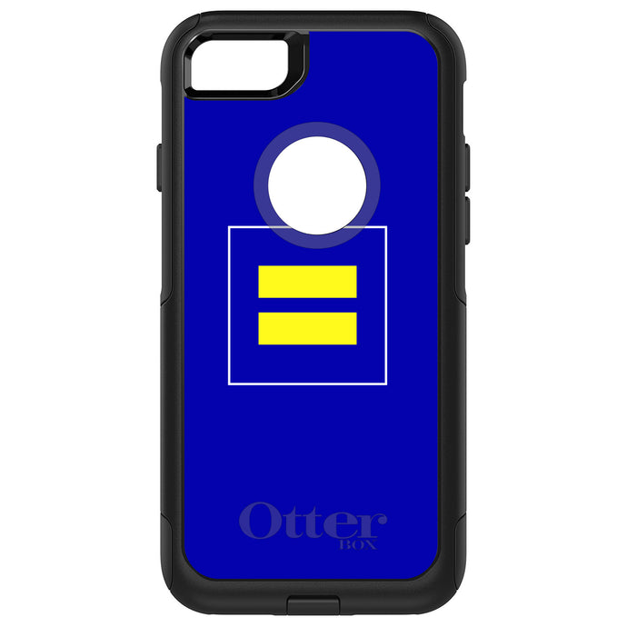 DistinctInk OtterBox Commuter Series Case for Apple iPhone or Samsung Galaxy - Blue Yellow Equality Symbol