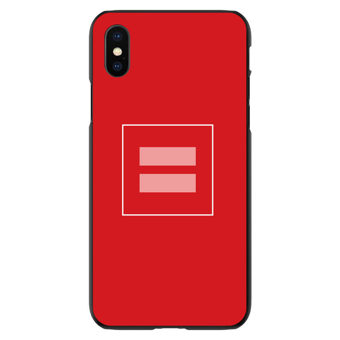 DistinctInk® Hard Plastic Snap-On Case for Apple iPhone or Samsung Galaxy - Red Pink Equality Symbol