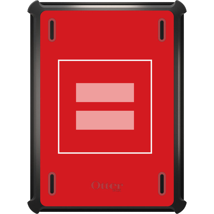 DistinctInk™ OtterBox Defender Series Case for Apple iPad / iPad Pro / iPad Air / iPad Mini - Red Pink Equality Symbol