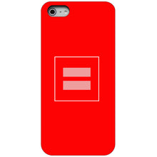 DistinctInk® Hard Plastic Snap-On Case for Apple iPhone or Samsung Galaxy - Red Pink Equality Symbol
