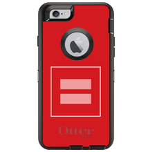 DistinctInk™ OtterBox Defender Series Case for Apple iPhone / Samsung Galaxy / Google Pixel - Red Pink Equality Symbol