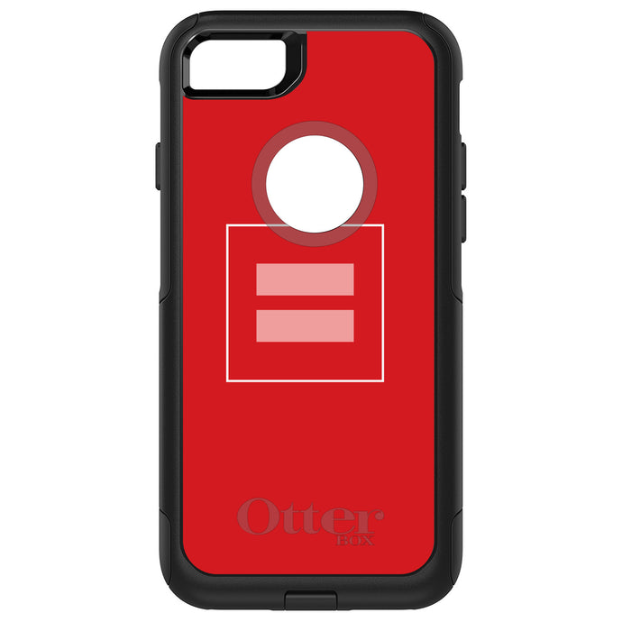 DistinctInk OtterBox Commuter Series Case for Apple iPhone or Samsung Galaxy - Red Pink Equality Symbol