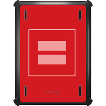 DistinctInk™ OtterBox Defender Series Case for Apple iPad / iPad Pro / iPad Air / iPad Mini - Red Pink Equality Symbol