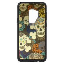 DistinctInk™ OtterBox Symmetry Series Case for Apple iPhone / Samsung Galaxy / Google Pixel - Sugar Skulls Green Orange