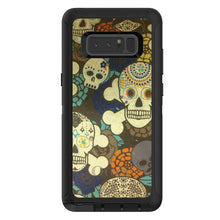 DistinctInk™ OtterBox Defender Series Case for Apple iPhone / Samsung Galaxy / Google Pixel - Sugar Skulls Green Orange