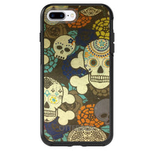 DistinctInk™ OtterBox Symmetry Series Case for Apple iPhone / Samsung Galaxy / Google Pixel - Sugar Skulls Green Orange