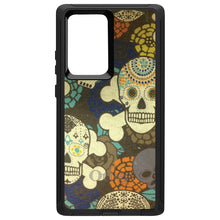 DistinctInk™ OtterBox Defender Series Case for Apple iPhone / Samsung Galaxy / Google Pixel - Sugar Skulls Green Orange