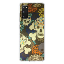 DistinctInk® Clear Shockproof Hybrid Case for Apple iPhone / Samsung Galaxy / Google Pixel - Sugar Skulls Green Orange