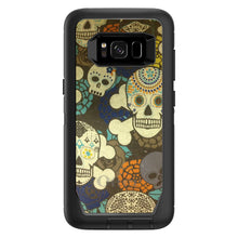 DistinctInk™ OtterBox Defender Series Case for Apple iPhone / Samsung Galaxy / Google Pixel - Sugar Skulls Green Orange