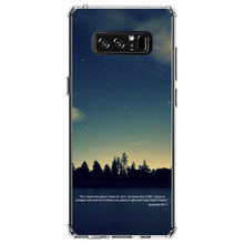 DistinctInk® Clear Shockproof Hybrid Case for Apple iPhone / Samsung Galaxy / Google Pixel - Night Sky Lake Jeremiah 29:11