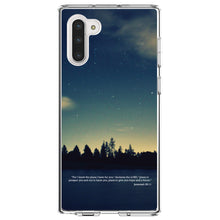 DistinctInk® Clear Shockproof Hybrid Case for Apple iPhone / Samsung Galaxy / Google Pixel - Night Sky Lake Jeremiah 29:11