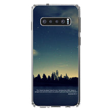 DistinctInk® Clear Shockproof Hybrid Case for Apple iPhone / Samsung Galaxy / Google Pixel - Night Sky Lake Jeremiah 29:11