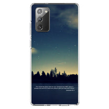 DistinctInk® Clear Shockproof Hybrid Case for Apple iPhone / Samsung Galaxy / Google Pixel - Night Sky Lake Jeremiah 29:11