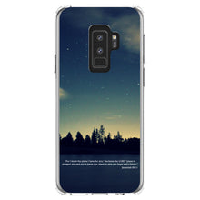 DistinctInk® Clear Shockproof Hybrid Case for Apple iPhone / Samsung Galaxy / Google Pixel - Night Sky Lake Jeremiah 29:11