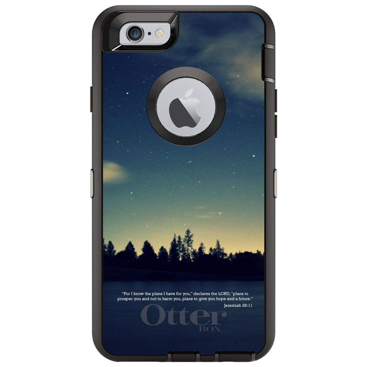 Night Sky Lake Jeremiah 29:11 OtterBox Defender Case for iPhone & Galaxy, view 4