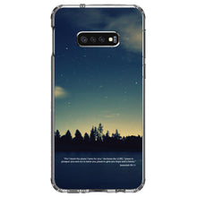DistinctInk® Clear Shockproof Hybrid Case for Apple iPhone / Samsung Galaxy / Google Pixel - Night Sky Lake Jeremiah 29:11