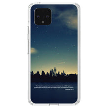 DistinctInk® Clear Shockproof Hybrid Case for Apple iPhone / Samsung Galaxy / Google Pixel - Night Sky Lake Jeremiah 29:11