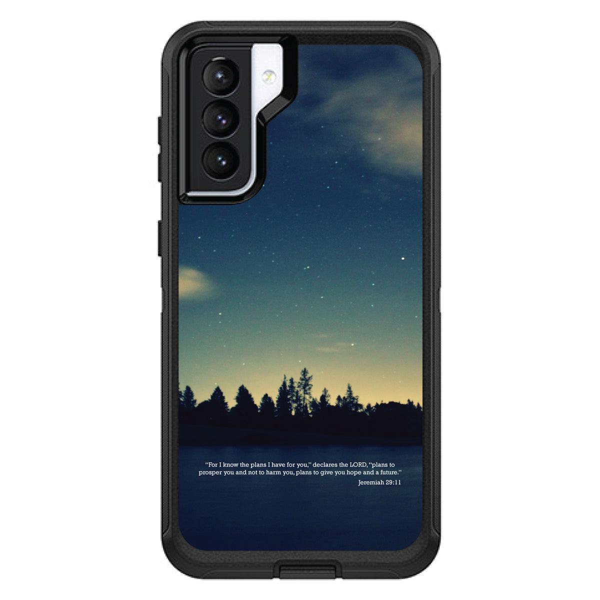 Night Sky Lake Jeremiah 29:11 OtterBox Defender Case for iPhone & Galaxy, view 6